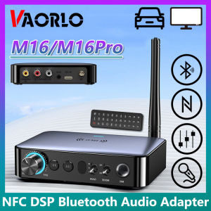 VAORLO Original M16/M16Pro Bluetooth Audio Transmitter Receiver 3.5mm AUX/RCA/USB U-Disk/TF/6.5 Micrphone Karaoke Singing/Coaxial/Optical Fiber DSP Decoding HIFI Music Wireless Adapter For TV PC Car Speaker Amplifier With LED Display