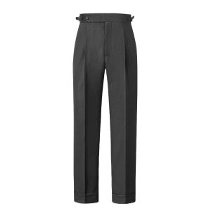 Cultum Neapolitan Single Pleat Woolen Trousers Mens Casual Business Long Pants Australian Wool Italian Loose Feel