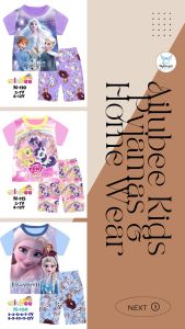 Mylilangelz Ailubee My Little Pony Pyjamas Set for Kids with Short Sleeves Tee & Long Pants