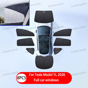 Upgraded Side Window Privacy Trim Sunshade For Tesla NEW Model YL Launch 2026 Front Rear Windshield Sun Visor Camping Accessorie