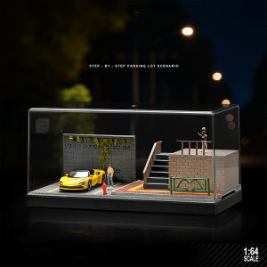 1/64 Miniature Parking Lot Diorama-Diecast Model Car Park Model Scene for Action FiguresDIY Collection (No Car)