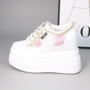 Giày Thể Thao Thường Ngày Thoáng Khí Lưới 15cm Cho Nữ Giày Đế Cao 13cm Giày Đế Bằng Thường Ngày Đa Năng Thời Trang Cho Nữ