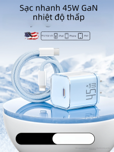JZXS | Bộ Sạc Nhanh USB-C GaN PD 45W