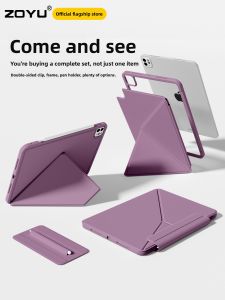 Zoyu | Anti-Shock Dual-Sided Case with Magnetic Rotating Stand for iPad 12.9 inch