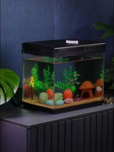 Fish Aquarium small fish tank table top fish tank set aquarium aquarium tank fish tank full set filter circulating air aromatpy small fish tank 鱼缸