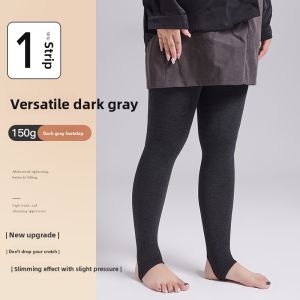 Miiow | Plus Size Thickened Fleece High Waist Womens Pantyhose Autumn Winter Plus Size Cotton Lined Leggings Large Size Bottoms