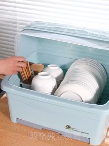 Kitchen Dish Rack With Cover kitchen Organizer Rack Rak Pinggan Sinki Mangkuk Rack Storage Box Dish Drying Rack Rak Letak Barang Kotak Sumpit  碗筷收纳盒