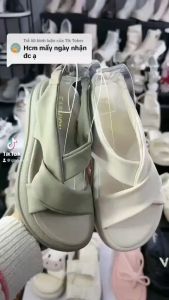 Sandal da lỳ đan chéo nâng đế 5cm-Dép quai hậu nữ nâng chiều cao MSP 996