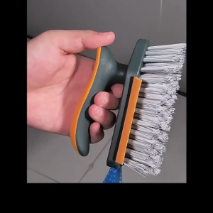 Versatile Triangular Cleaning Brush - No Dead Corner Ideal for Bathroom Kitchen and Outdoor Use - Durable Plastic Multi-Surface Scrubber