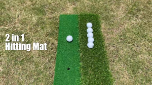 Golf Hitting Mat Portable Turf Golf Practice Mat with Rubber Tee for Indoor or Outdoor Golf Training Mat