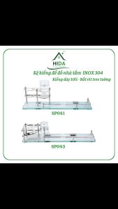 Kệ gương nhà tắm PHÁT ĐẠT để xà bông tặng kèm bộ pas ốc vít kệ kiếng dưới gương (SP041.043)