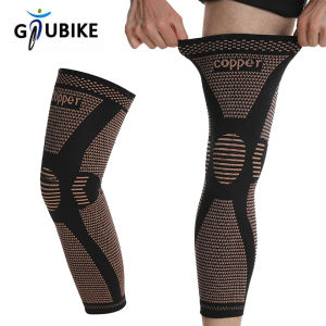 GTUBIKE 1Pcs Copper Long Knitted Compression Knee Braces - Full Leg Compression Sleeves for Men & Women - Support for Exercise ﻿