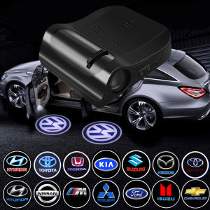 【All Car Models】1Pcs Car Door Light Logo Car Door Opening Light Door Light Logo For Car Wireless LED Car Door Welcome Logo Light for BMW Toyota Honda Mitsubishi Ford Mazda SUZUKI Kia Nissan Hyundai Perodua Projector Shadow Lamp Car Logo Led Light