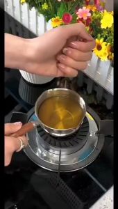 Snless Steel Frying Pan Thickened Oil Poured Pot With Wood Handle And Scale Quickly Heat Oil Boil Eggs Heat Milk Multi Pot