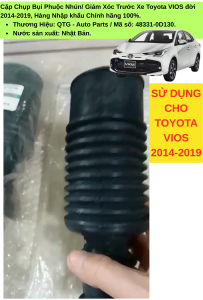 Cặp Chụp Bụi Phuộc Nhún Giảm Xóc Trước Toyota Vios đời 2014– 2019 Mã 48331-0D130 Chính hãng QTG Auto Parts