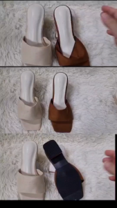 (ส่งเร็วพิเศษ)GRACE รุ่น(GH-036)คาดนิ่ม (พรี่เมี่ยม)รองเท้าแตะส้นสูง 1.25 นิ้ว ไซส์ 36-43 รองเท้าแฟชั่นหนังนิ่ม สีแดง(เบอกันดี)สีตาล