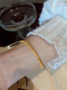 Shiny Titanium Steel Bracelet Womens Fashion Jewelry Non-fading Personality Design Lightweight Luxury Chain for Girlfriend