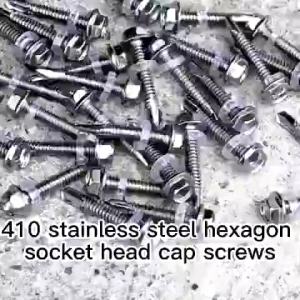 300pcs 410 Stainless Steel Self Drilling Screws Hex Head Roofing Screws With EPDM Rubber Washer Waterproof Rust Resistant Metal Fasteners For Roof Sheet Steel Frame Solar Mounting