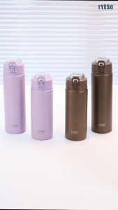 TYESO 600ml-750ml Color Lid Sports Vacuum Insulated Stainless Steel Tumbler Drinking Flask