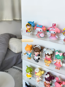 Wall-Mounted Blind Box Storage Display Rack Acrylic Pop Mart Hand-Made Box Punch-Free Lego Building Blocks Storage Rack