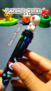 Pulpen 10 Warna Karakter Sanrio Pen Warna Warni Kuromi Cinnamoroll Melody Astronot