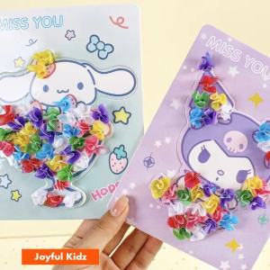 Sanrio Poke Art Kit Kuromi Cinnamoroll Pochacco Melody Cartoon Bubble DIY Educational Toys