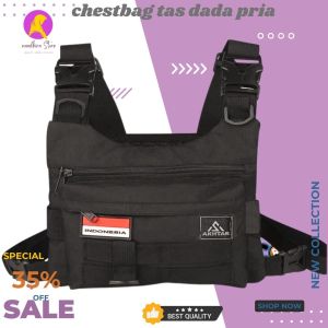 CHEST BAG TAS DADA TACTICAL RIG BAG OUTDOOR TACTICAL ARMY TAS DADA POLISI BRIMOB TNI PLUS LOGO MERAH PUTIH