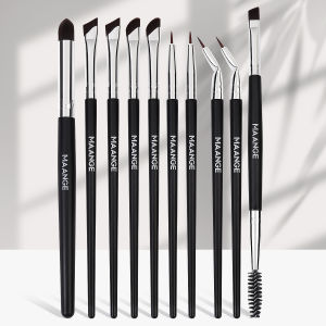 MAANGE | MAANGE 10pcs Eye Makeup Brush Set Eye shadow Brush Eyeliner Brush Eye Detail Brush Corner Eyeliner Brush Classic Makeup Brush