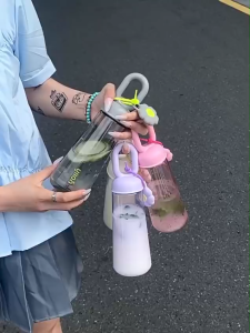 Murah Banget - Botol Minum Transparan  / Botol Air Minum BPA Free / Tumbler Transparan Cantik Elegan /  Tumbler Olahraga Portable