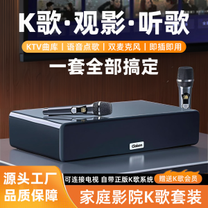 Home KTV Sound System Song Request Machine Integrated Wireless Microphone TV Karaoke Singing Machine with HDMI Remote Control