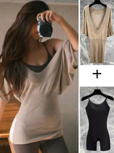 ชุดโยคะพรีเมี่ยมเซ็กซี่สำหรับผู้หญิง ชุดโยคะ Pilates ฤดูใบไม้ผลิและฤดูร้อน พร้อมแผ่นรองหน้าอก เสื้อคลุมกันหนาว 2025 ใหม่