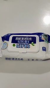 Kitchen Cleaning Wipes 80 Pcs Strong Degreasing And Decontamination Household Wipes Dapur