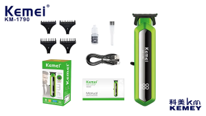 Kemei KM-1790 Professional Hair Clipper Cordless Rechargeable Trimmer for Men with LCD Display 1200mAh Battery
