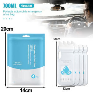 4Pcs 700ml Car Urine Bag Emergency Portable Vomit Bag Pregnant Women Mini Mobile Toilet Outdoors Camping Handy Disposable Pee Bag