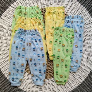 Celana Panjang Bayi 0-4 Bulan Full Print Warna Motif Pelangi
