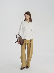 DUSHU | Plus Size Frilled Edge Ruffle Loose Fitting Easy-to-match Shirt