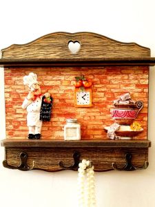 Phong Cách Châu Âu Bằng Gỗ Lối Vào Móc Trang Trí Quần Áo Giá Treo Mũ Treo Tường Thời Trang Nhà Móc Chìa Khóa Trang Trí Tường