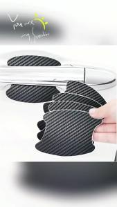 4 Miếng Dán Bảo Vệ Tay Nắm Cửa Xe Hơi Bằng Sợi Carbon Đa Năng Chống Trầy Xước Dùng Trang Trí Viền Cửa Xe