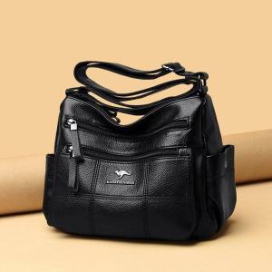 Leather Crossbody Bag Womens Large Capacity Soft Leather Summer New Fashion Single Shoulder Slant Carry Handbag Ladies Bag