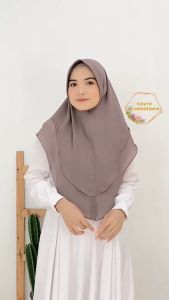 MUTIARA CAHAYA KERUDUNG - JILBAB 2 LAYER MINI OVAL ANISSA UKURAN L PED SOFT BAHAN CERUTI BABYDOLL WARNA TERLENGKAP