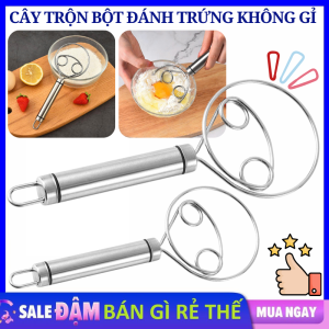 Cây Trộn Bột  Đánh Trứng BằngThép Không Gỉ Tiện Dụng - Phới Đánh Trứng Trộn Bột Khuấy Cafe Cầm Tay -  Dụng Cụ Trộn Bột Cầm Tay - Dụng Cụ Làm Bếp