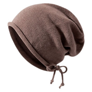 Warm Knitted Tassel Drawstring Hat Small Head Wrap Fashionable All-Match Face Slimming Autumn Winter Casual Style Womens Cap