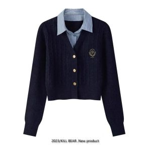 Shalldoer | Áo Cardigan Knit Tay Dài Cổ Lớp