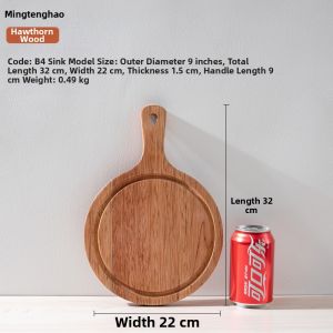 Rectangular Wooden Plank for Pizza Bread Cake Baking and Steak Serving