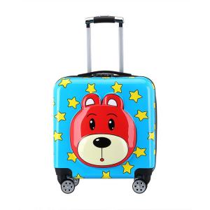 Childrens Cartoon Luggage Carry-On Suitcase Travel Bag with Password Lock Universal Wheels Polyester Material for Boys