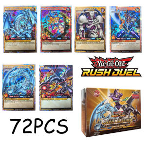 RUSH DUEL DIY 72Pcs New YU GI OH Cards Classical Duel Monster Collection Red Blue eyes yugioh shiny Holographic Cards in English