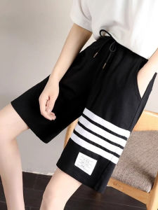 Quần Short Thể Thao Nữ Cạp Cao Phong Cách Mỹ Quần Dài Năm Điểm Rộng Rãi Chạy Bộ Thường Ngày Mùa Hè Mới Về