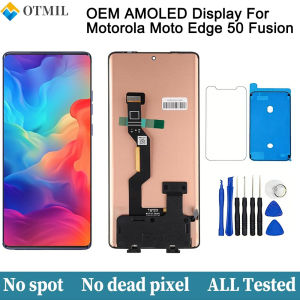 6.7" OEM AMOLED 120Hz LCD For Motorola Moto Edge 50 Fusion LCD Touch Screen Digitizer Assembly Replacement For Moto XT2429-1