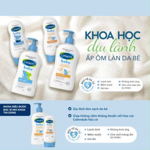 Sữa tắm dưỡng ẩm dịu lành cho bé với Calendula hoa cúc hữu cơ CETAPHIL BABY W&SHAMPOO CALENDULA 230ML