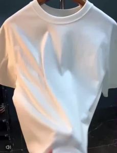 Monogrammed cotton short sleeved mens summer street hip hop gangsters loose heavy T-shirt